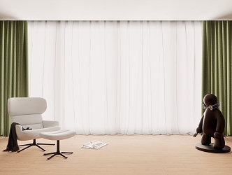 Modern Curtains 3d model