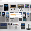 Modern all-in-one machine self-service machine number machine inquiry machine ticket machine 3d model