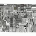 Garden Decorative Stone Slabs With Various Shapes Patterns And Textured Gray Designs