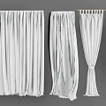 Stylish White Curtains with Various Hanging and Pleated Designs for Interior Decoration