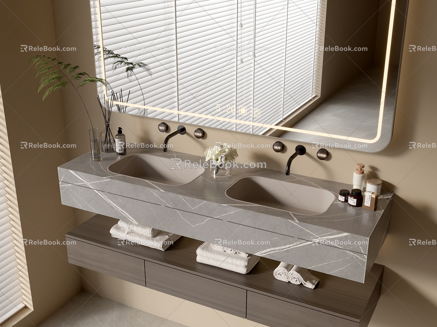 Modern Bathroom Cabinet Bathroom Basin Bathroom Ornaments 3d model