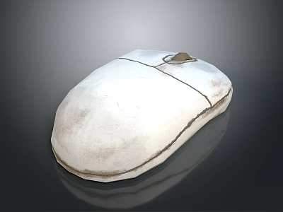 Modern White Computer Mouse With Sleek Design Smooth Surface And Reflective Finish 3d model