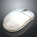 Modern White Computer Mouse With Sleek Design Smooth Surface And Reflective Finish