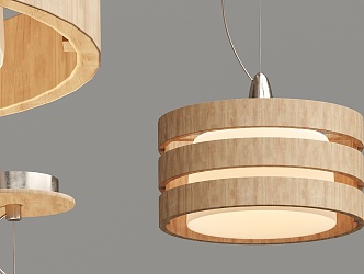 Nordic Chandelier Simple Round Chandelier 3d model