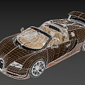 Brown Copper Carbon Fiber Sports Car Featuring Orange Interior And Copper Wheels