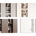 Modern Bookcase Design With Open Shelves And Mixed Wooden White Finishes
