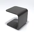 Contemporary Unconventional Sofa With Curved Design And Sleek Black Living Room Decor