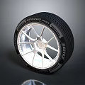 Car Wheel Rim With Silver Spokes And Tire For Automotive Spare Parts