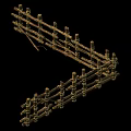 Wooden Woven Fence With U Shaped Design For Garden Yard Decoration