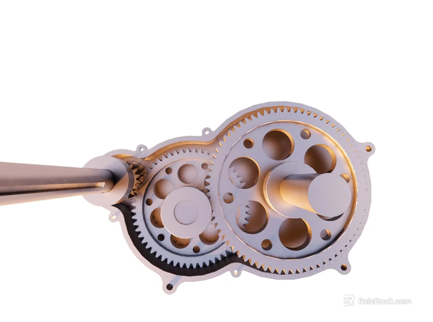 Mechanical Gear Components With Interlocking Metal Teeth And Precision Design 3d model 