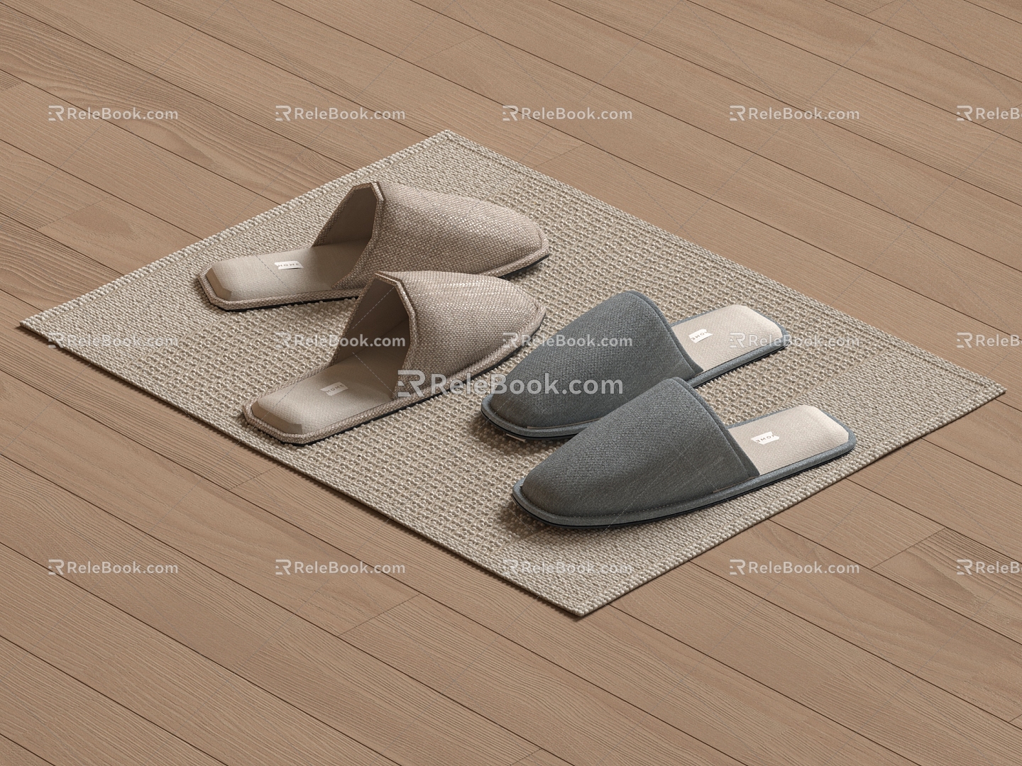 Modern slippers 3d model