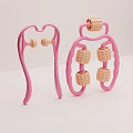 Pink Fitness Equipment With Rollers And Frame For Muscle Relaxation And Body Massage