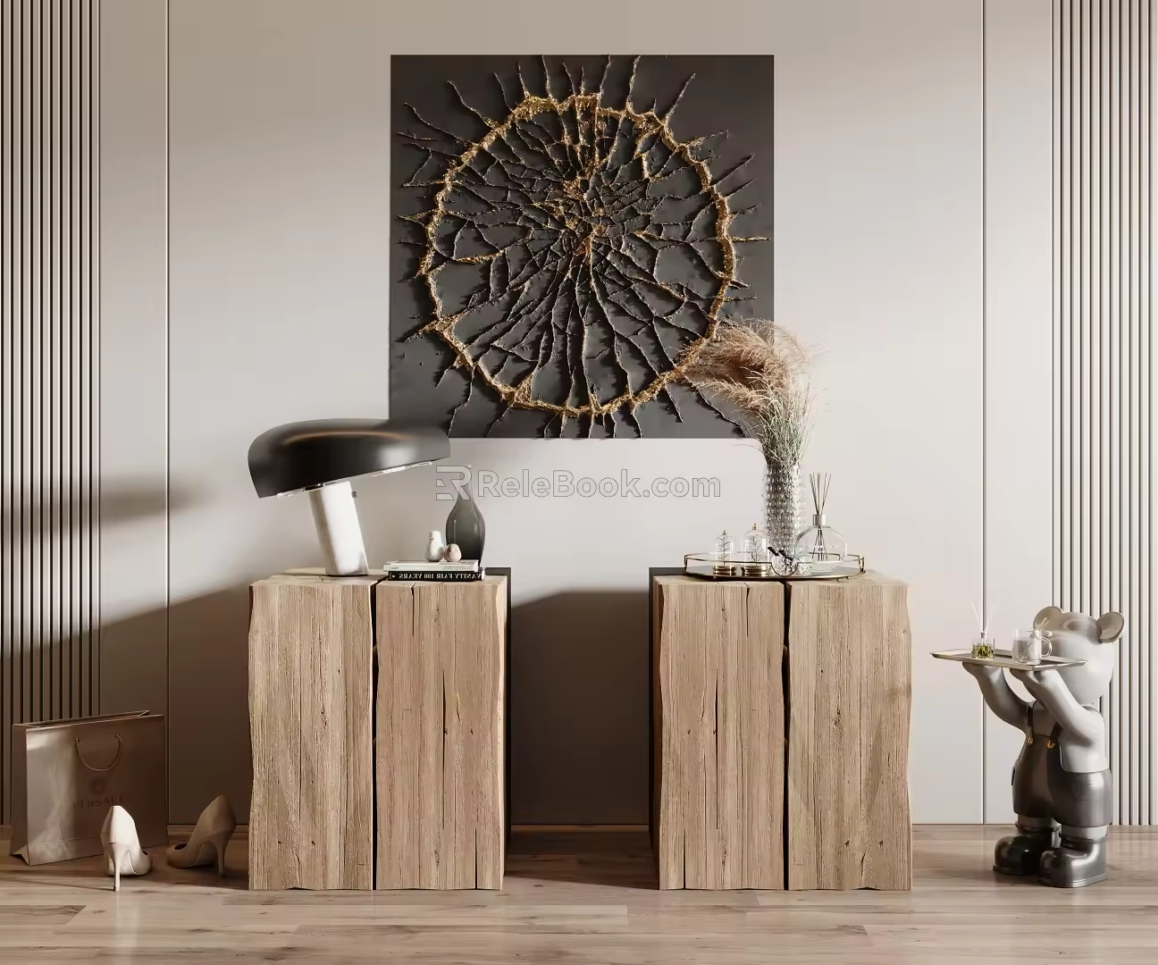 Modern bedside table 3d model