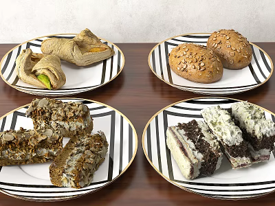 Modern Cake Dessert Cake 3d model