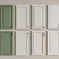Green And White Cabinet Doors With Various Designs For Kitchen Furniture