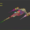 Futuristic Spaceship Design For Space Exploration With Sleek Metallic Finish And Twin Engines
