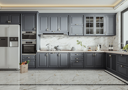 Jane European Kitchen Cabinet 3d model