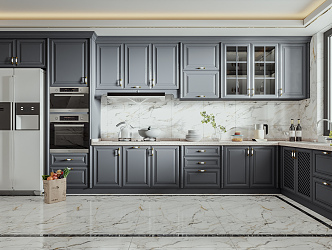 Jane European Kitchen Cabinet 3d model