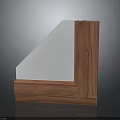 Natural Scenic View Framed By Wooden Window With Clear Glass Panel