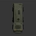 Military Style Six Wheel Utility Vehicle With Sturdy Body And Roof Mounted Equipment