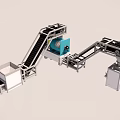 Industrial Equipment With Conveyor Belt Mechanical Components And Processing System