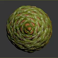Green Cone Shaped Exotic Fruit With Vibrant Orange Spots And Textured Surface