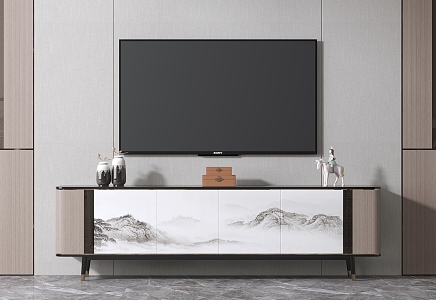 New Chinese TV Cabinet 3d model