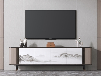 New Chinese TV Cabinet 3d model