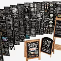 Commercial Chalkboard Menu Display Equipment With Various Styles And Wooden Stands