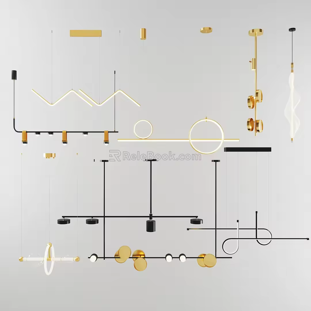 Chandelier Single-row Small Chandelier 3d model