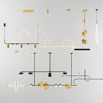 Chandelier Single-row Small Chandelier 3d model