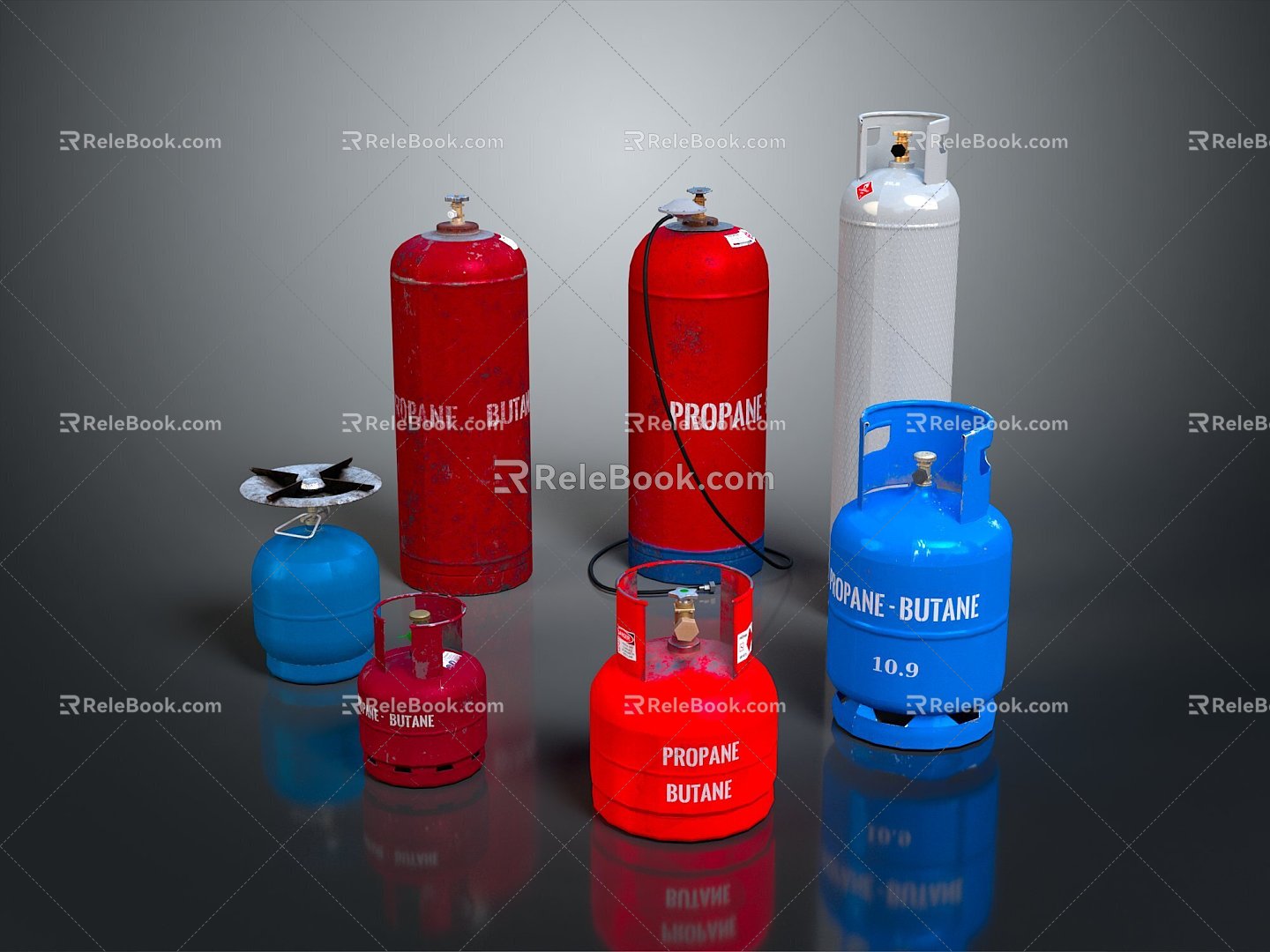 Gas Tank Gas Tank Natural Gas Tank Gas Bottle Jar Bottle Jar Container Realistic 3d model