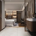 Modern Room Hotel Standard Room 3d model