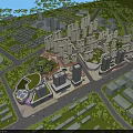 Integrated Aerial Planning of Urban Area with High Rise Buildings Green Zones and Road Networks