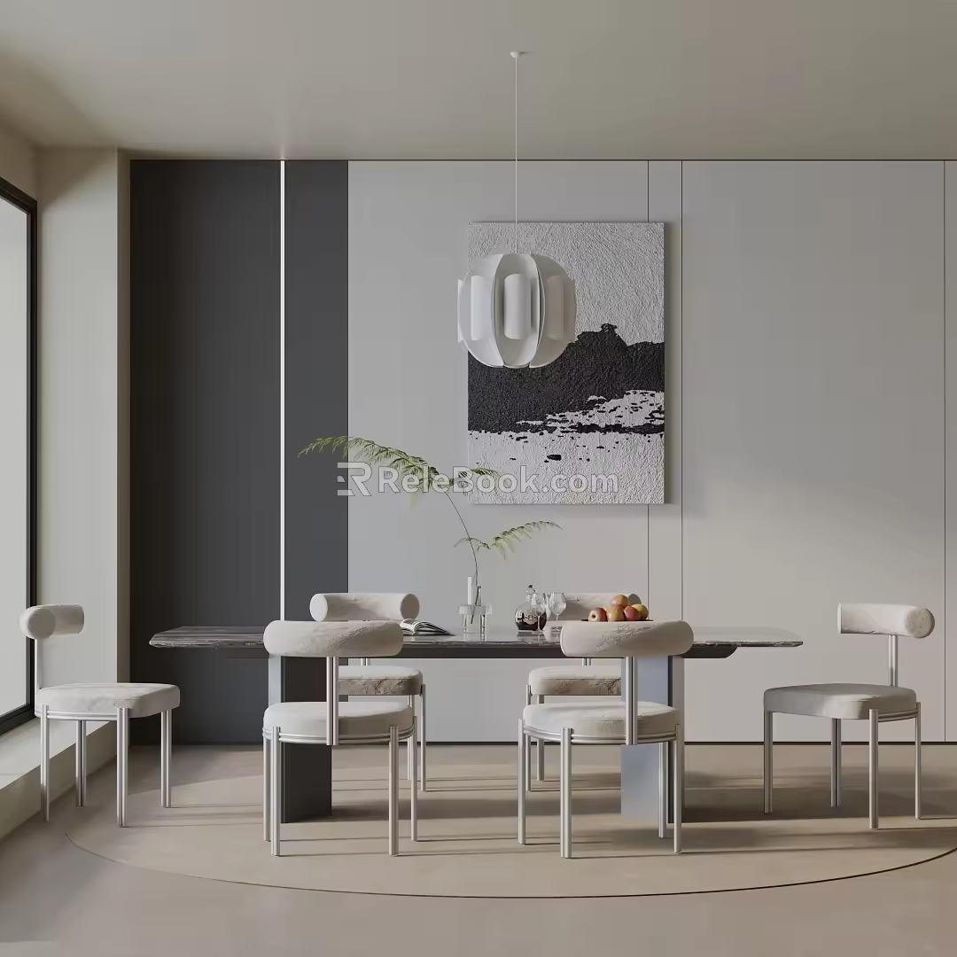 Modern table combination 3d model