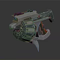 Futuristic Sci-Fi Weapon With Detailed Mechanical Design Glowing Elements And Metallic Texture 3d model