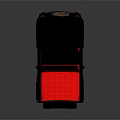 Red Off Road Convertible Vehicle With Black Top Round Headlights And Sturdy Tires