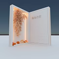 Green Living Themed Art Installation With Open Book Design And Living Plants