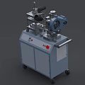 Industrial Equipment With Gray Body Control Panel Red Buttons And Wheels