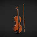Classic Musical Instrument Violin With Handcrafted Bow And Smooth Wooden Finish