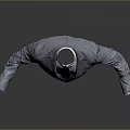 Gray Men's Classic Suit with White Shirt Black Tie Pockets and Cuffed Sleeves