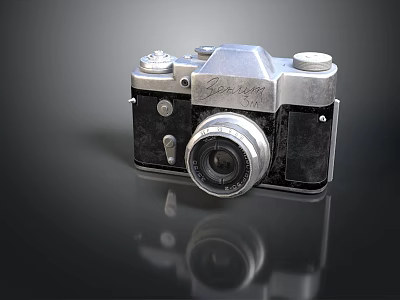 Vintage Seagull Camera With Classic Metal Body And Retro Lens Design 3d model
