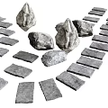 Decorative Natural Stone Rocks And Slabs For Outdoor Garden Pathway Decoration