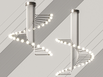 Modern chandelier 3d model