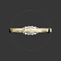 Elegant Gold Ring With Central Diamond And Intricate Decorative Details