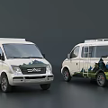 White Camper Van With Mountain Landscape Paint And Adventure Travel Design