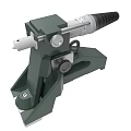 Green Mechanical Precision Tool With White Calibrated Adjustment And Black Knurled Knob