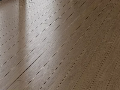 Natural Wooden Flooring With Smooth Glossy Surface And Visible Wood Grain In Interior Space 3d model
