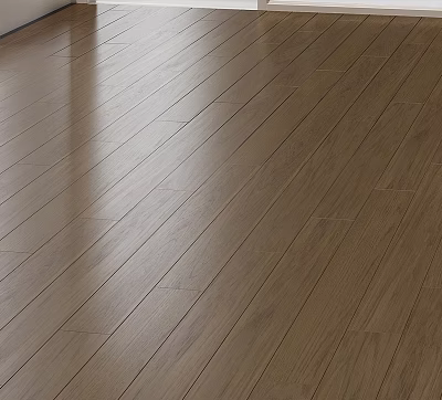 Natural Wooden Flooring With Smooth Glossy Surface And Visible Wood Grain In Interior Space 3d model