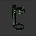 Black Metal Cup Holder With Simple Modern Design For Home Daily Use